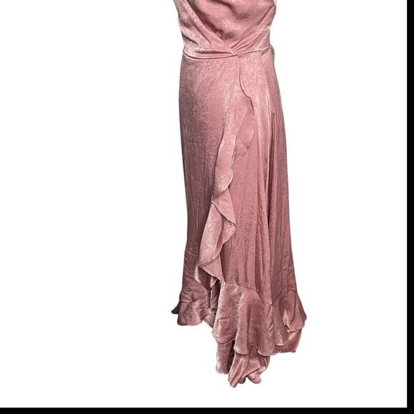 Lulu's In Love‎ Forever Lace Up High Low Maxi Dress in Blush Pink - Size M - Picture 15 of 16